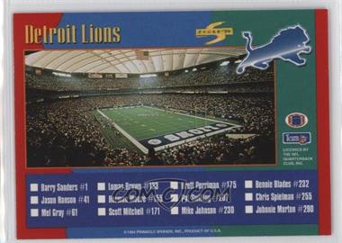 1994 Score - [Base] #310 - Checklist - Detroit Lions, Houston Oilers