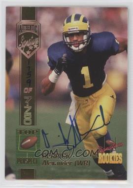 1994 Signature Rookies - [Base] - Authentic Signatures #3 - Derrick Alexander /7750