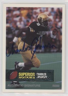 1994 Superior Rookies - [Base] - Autographs Missing Serial Number #10 - Charles Johnson /5000