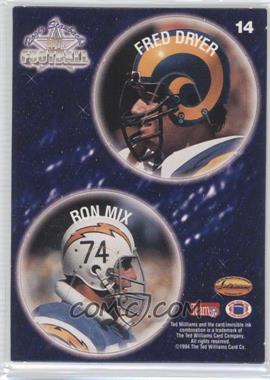 1994 Ted Williams Card Company Roger Staubach's NFL Football - POG Cards #14 - Fred Dryer, Ron Mix
