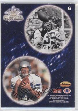 1994 Ted Williams Card Company Roger Staubach's NFL Football - POG Cards #6 - Pete Pihos, Steve Largent