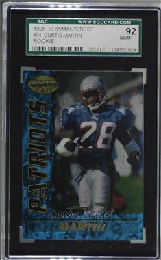 1995 Bowman's Best - [Base] #74.2 - Curtis Martin [SGC 92 NM/MT+ 8.5]