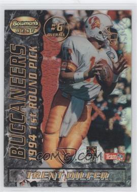 1995 Bowman's Best - Mirror Image Draft Picks - Refractor #6 - Trent Dilfer, Kevin Carter