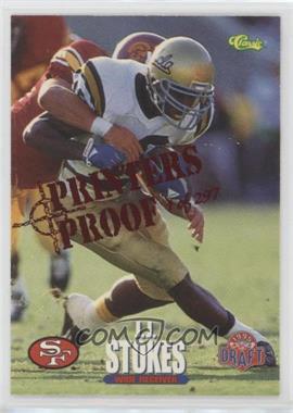 1995 Classic NFL Draft - [Base] - Printers Proof #10 - J.J. Stokes /297