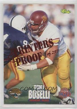 1995 Classic NFL Draft - [Base] - Printers Proof #2 - Tony Boselli /297