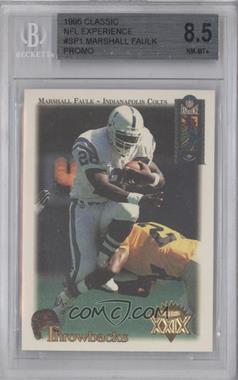 1995 Classic NFL Experience - Throwbacks - Promos #SP1.1 - Marshall Faulk (Super Bowl Stamp) [BGS 8.5 NM‑MT+]