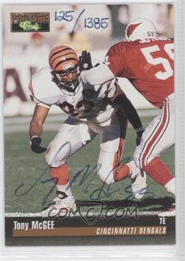 1995 Classic Pro Line - Autographs #_TOMC - Tony McGee /1385