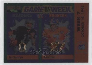 1995 Classic Pro Line - Game of the Week Home Prizes - Foil #H-02 - Jeff Hostetler, John Elway