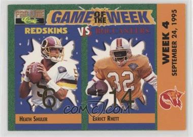 1995 Classic Pro Line - Game of the Week Home Redemptions - Gold Foil Score #H-08 - Heath Shuler, Errict Rhett