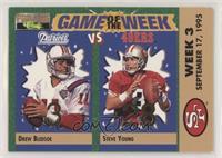 Drew Bledsoe, Steve Young [EX to NM]