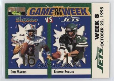 1995 Classic Pro Line - Game of the Week Home Redemptions - Gold Foil Score #H-19 - Dan Marino, Boomer Esiason