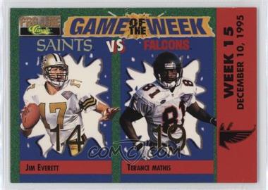 1995 Classic Pro Line - Game of the Week Home Redemptions - Gold Foil Score #H-25 - Jim Everett, Terance Mathis