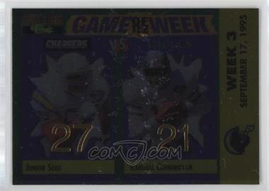 1995 Classic Pro Line - Game of the Week Visitor Prizes - Foil #V-09 - Junior Seau, Randall Cunningham [EX to NM]