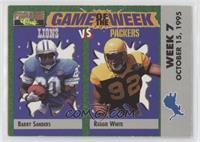 Barry Sanders, Reggie White [EX to NM]