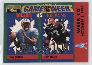1995 Classic Pro Line - Game of the Week Visitor Redemptions #V-16 - Steve McNair, Leroy Hoard