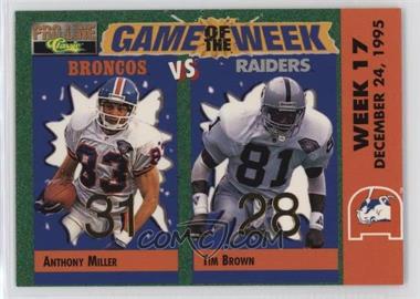 1995 Classic Pro Line - Game of the Week Visitor Redemptions #V-21 - Anthony Miller, Tim Brown