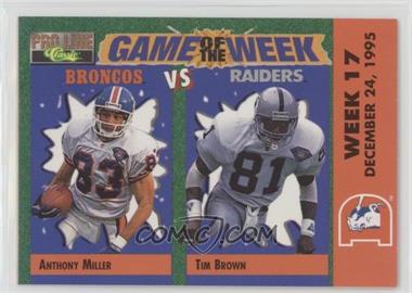 1995 Classic Pro Line - Game of the Week Visitor Redemptions #V-21 - Anthony Miller, Tim Brown