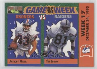 1995 Classic Pro Line - Game of the Week Visitor Redemptions #V-21 - Anthony Miller, Tim Brown