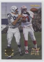 Raymond Berry, Deion Sanders (Posed Shot of Both Trying to Catch Ball) [EX …