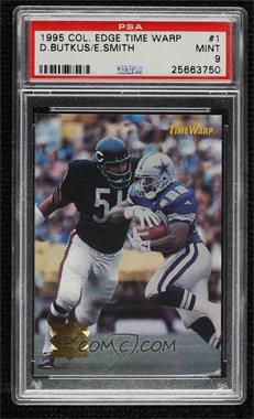 1995 Collector's Edge - Time Warp #1 - Dick Butkus, Emmitt Smith [PSA 9 MINT]