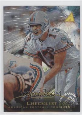 1995 Pinnacle - [Base] - Artist's Proof #244 - Checklist - Dan Marino