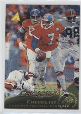 1995 Pinnacle - [Base] - Artist's Proof #246 - Checklist - John Elway