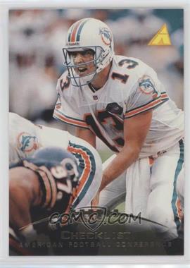 1995 Pinnacle - [Base] #244 - Checklist - Dan Marino