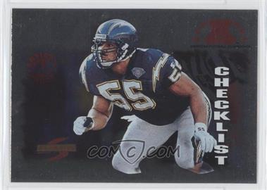 1995 Score - [Base] - Red Siege Artist's Proof #243 - Checklist - Junior Seau