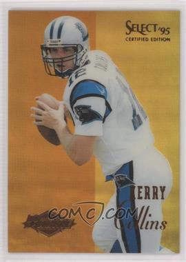 1995 Select Certified Edition - [Base] - Gold Mirror #134 - Kerry Collins [Good to VG‑EX]