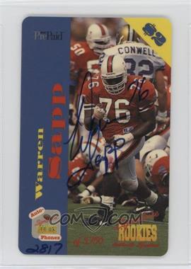 1995 Signature Rookies Auto-Phonex - $2 Phone Cards - Autographs #1 - Warren Sapp /3750 [EX to NM]