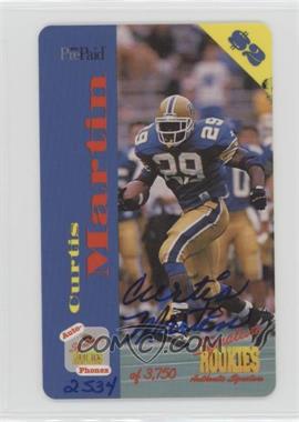 1995 Signature Rookies Auto-Phonex - $2 Phone Cards - Autographs #26 - Curtis Martin /3750 [Noted]