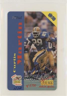 1995 Signature Rookies Auto-Phonex - $2 Phone Cards - Autographs #26 - Curtis Martin /3750