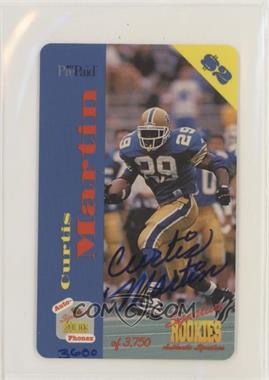 1995 Signature Rookies Auto-Phonex - $2 Phone Cards - Autographs #26 - Curtis Martin /3750
