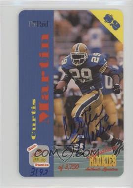 1995 Signature Rookies Auto-Phonex - $2 Phone Cards - Autographs #26 - Curtis Martin /3750