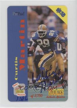 1995 Signature Rookies Auto-Phonex - $2 Phone Cards - Autographs #26 - Curtis Martin /3750 [Noted]