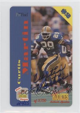 1995 Signature Rookies Auto-Phonex - $2 Phone Cards - Autographs #26 - Curtis Martin /3750