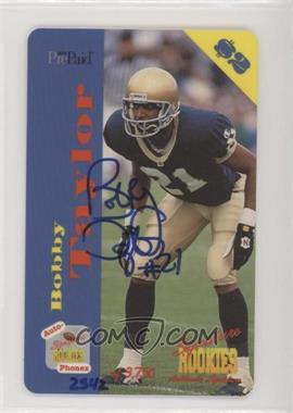 1995 Signature Rookies Auto-Phonex - $2 Phone Cards - Autographs #34 - Bobby Taylor /3750