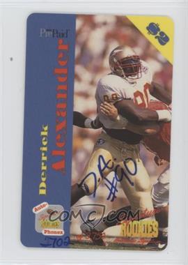 1995 Signature Rookies Auto-Phonex - $2 Phone Cards - Autographs #5 - Derrick Alexander /3750 [EX to NM]