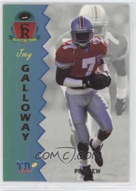 1995 Signature Rookies Prime - TD Club Previews #P-3 - Joey Galloway