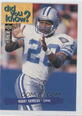 1995 Upper Deck Collector's Choice - [Base] #31 - Barry Sanders