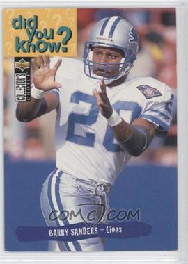 1995 Upper Deck Collector's Choice - [Base] #31 - Barry Sanders