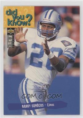 1995 Upper Deck Collector's Choice - [Base] #31 - Barry Sanders