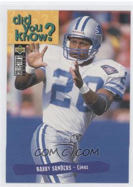 1995 Upper Deck Collector's Choice - [Base] #31 - Barry Sanders