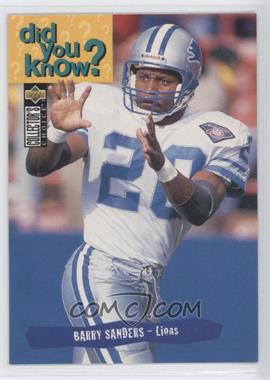 1995 Upper Deck Collector's Choice - [Base] #31 - Barry Sanders