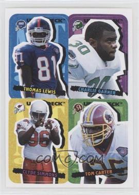 1995 Upper Deck Collector's Choice Update - Stick-Ums #55 - Thomas Lewis, Charlie Garner, Clyde Simmons, Tom Carter