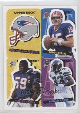 1995 Upper Deck Collector's Choice Update - Stick-Ums #69 - New England Patriots, Todd Collins, Vincent Brown, Ronald Moore