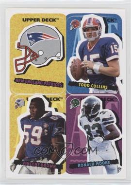 1995 Upper Deck Collector's Choice Update - Stick-Ums #69 - New England Patriots, Todd Collins, Vincent Brown, Ronald Moore