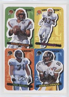 1995 Upper Deck Collector's Choice Update - Stick-Ums #73 - David Klingler, Leroy Hoard, Tony Boselli, Charles Johnson