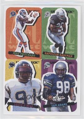 1995 Upper Deck Collector's Choice Update - Stick-Ums #84 - Mike Pritchard, Napoleon Kaufman, Leslie O'Neal, Sam Adams
