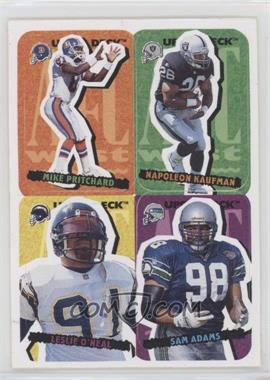 1995 Upper Deck Collector's Choice Update - Stick-Ums #84 - Mike Pritchard, Napoleon Kaufman, Leslie O'Neal, Sam Adams